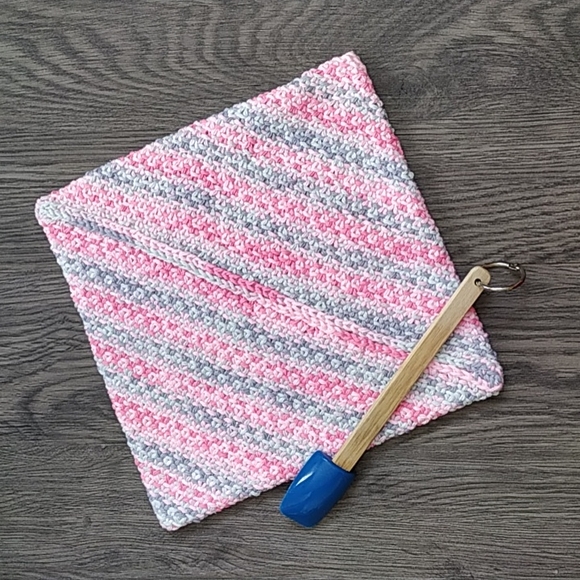 Hand Knit Hot Pad - Picture 3 of 6